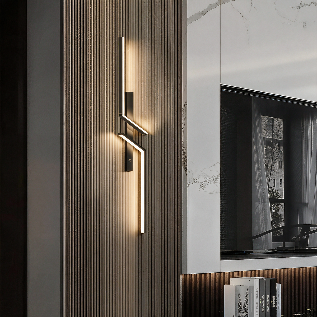 LED Wall Light Type-C Rechargeable Touch Button Smart Remote Control 60/80cm Light Bedroom Living Room Kitchen Indoor