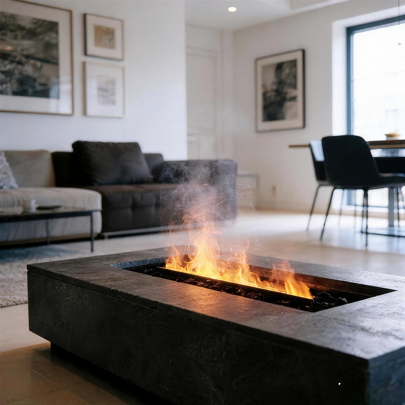 DIY Customizable Electric Decorative Fireplace, Change Flame Height and Speed, Dynamic 3D Water Vapor Fireplace