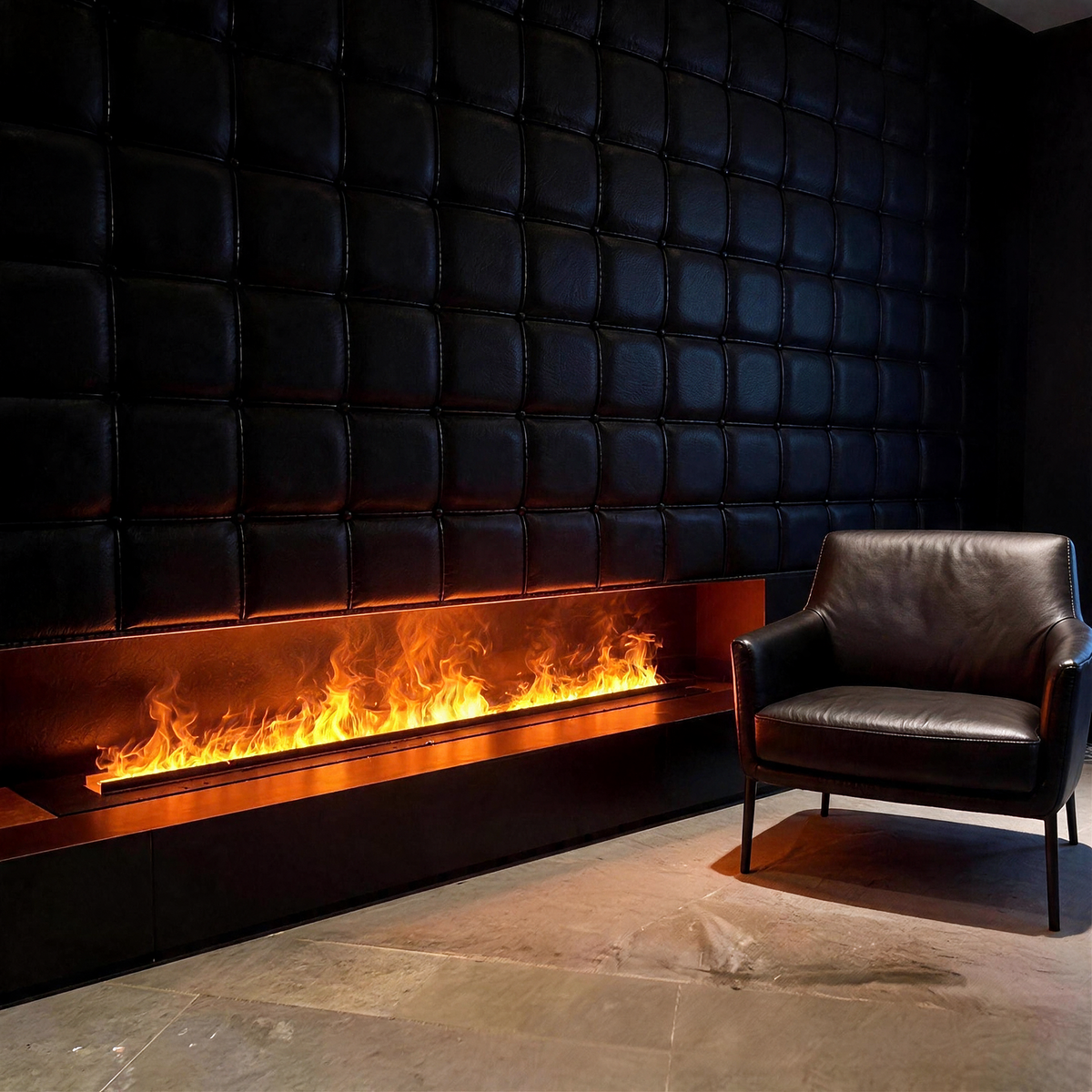 Smart Wifi Flameless Water Vapor Fireplace – No Ventilation or Chimney Needed, Plugs into Any Standard Outlet Electric
