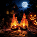 USB rechargeable hanging flame lantern for camping and patio