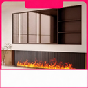 Smart Atomizing Vapor Fireplace with App Control, Multi-Color 3D Mist Flame Electric Fireplace for Media Walls