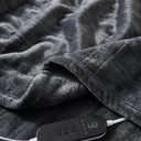 Close-up of the fabric texture and controller on the Flannel Heated Blanket with 9 Heat Levels & 12-Hour Auto-Off, 5-Second Fast Heating Electric Throw, Machine Washable