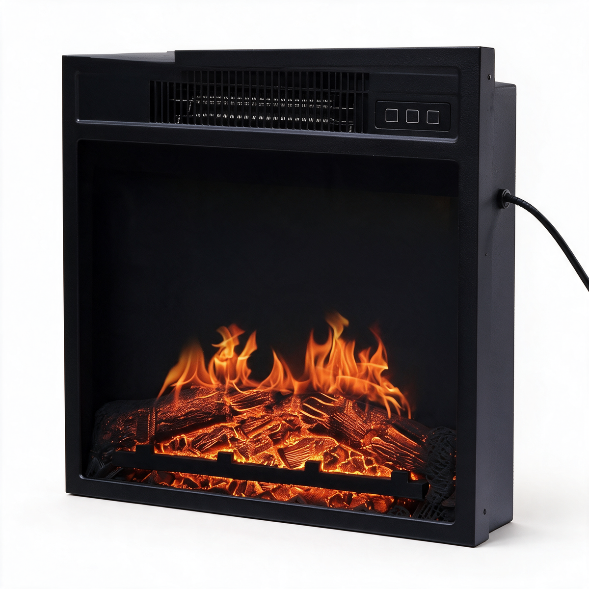 3D Flame Electric Fireplace Core Insert, Simulation Log Flame Firebox for Mantels & Built-Ins