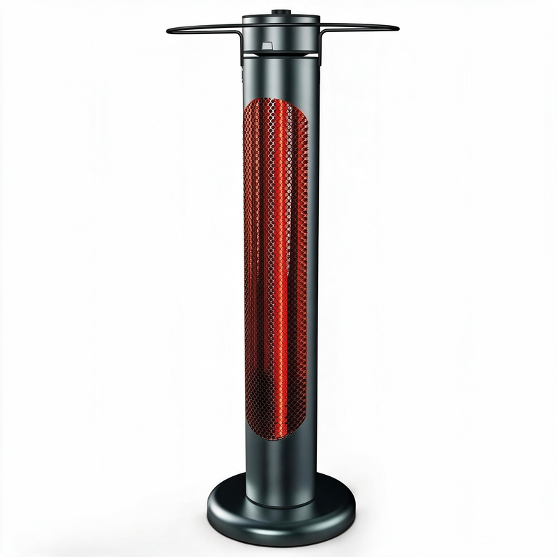 1500W Electric Patio Heater with Oscillation, 8 Heat Levels, 8-Hour Timer & Remote, IP65 Indoor/Outdoor Infrared Heater