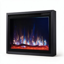 60 Inch Recessed Electric Fireplace, 750W/1500W Wall-Mounted Linear Fireplace with Smart Heat & Adjustable Flame