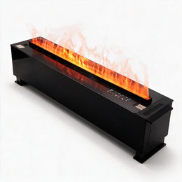 3D Water Vapor Fireplace with Humidifier Function, App-Controlled Steam Flame Electric Fireplace for Living Room & Bedroom