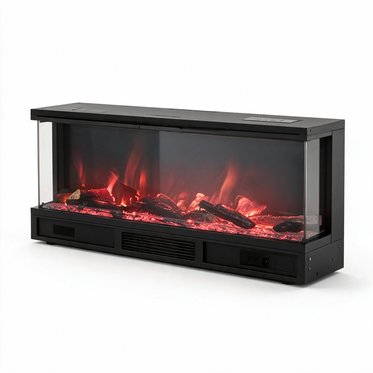 50-100 Inch Recessed Electric Fireplace, Modern 3-Sided Wall Mounted Insert for Living Room