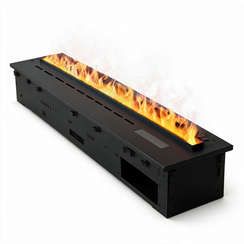 3D Atomized Water Vapor Electric Fireplace Stove with Touchable Colorful LED Flame Effect, Flameless & Safe
