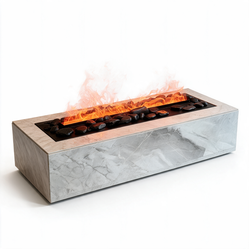 Luxury 3D Water Vapor Fireplace,Large 3D Vapor Fireplace for Penthouse Decor Electric Fireplace Flame Chimney Gold Mist
