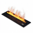 Electric Steam Fireplace, 1500W Metal Water Vapor Fireplace with 3D LED Flame, App-Controlled Freestanding Heater