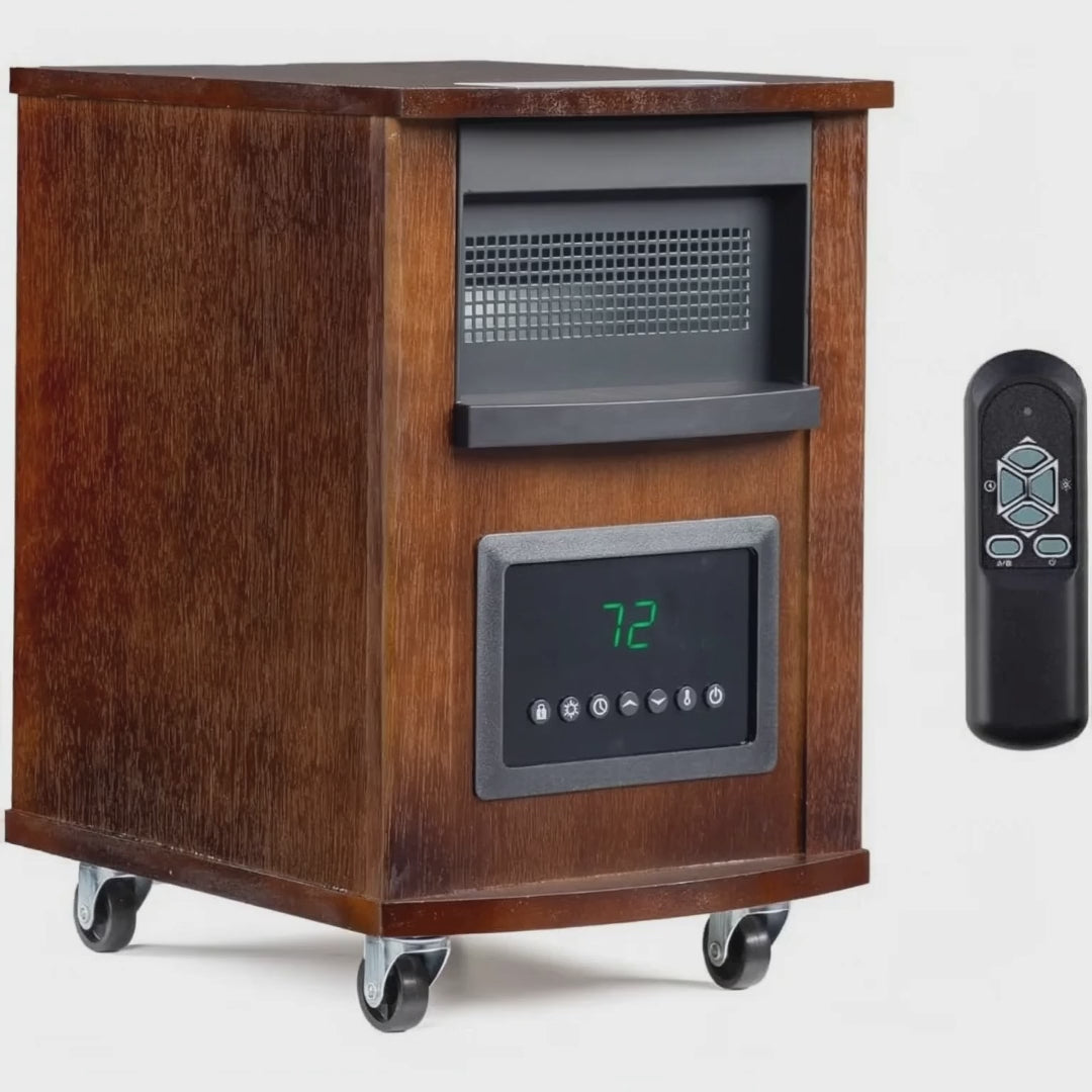 1500W Infrared Quartz Space Heater - product video