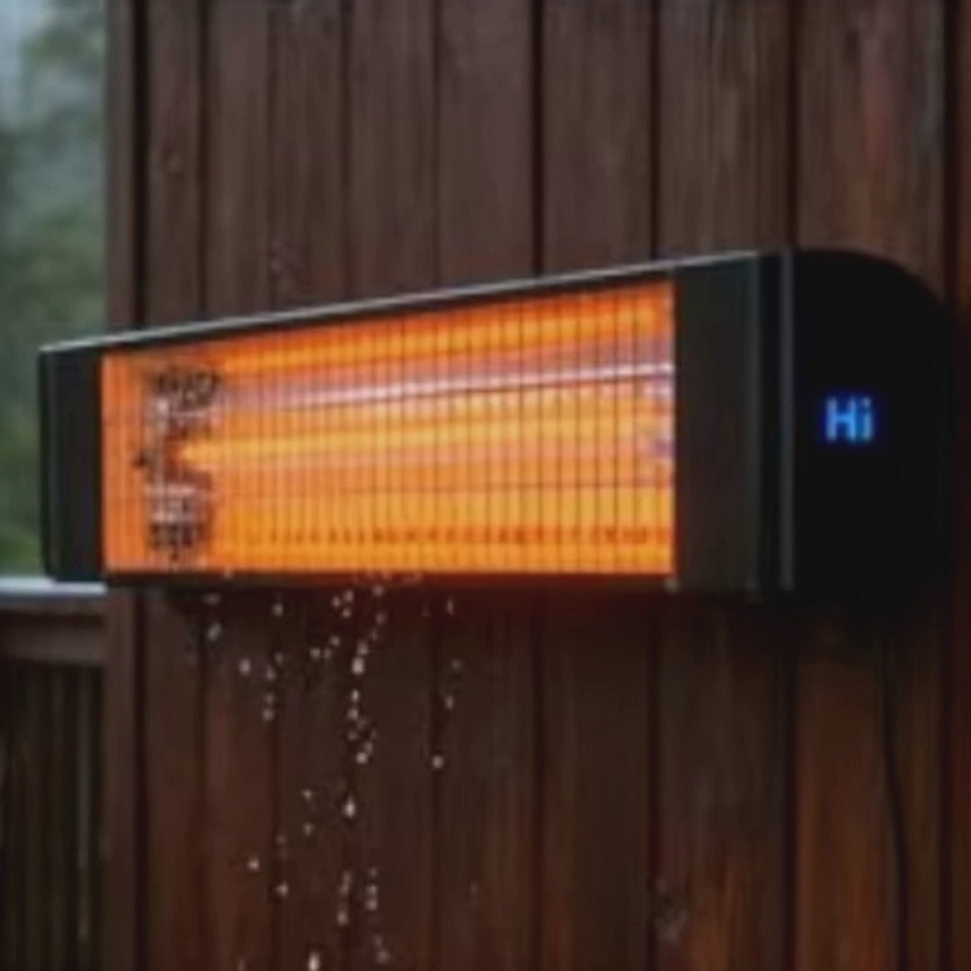 1500W Wall-Mounted Infrared Patio Heater with Remote - product video