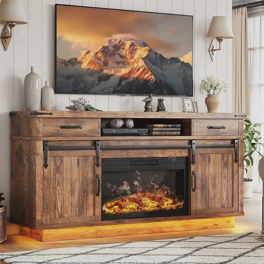 58 Inch Electric Fireplace TV Stand - product video